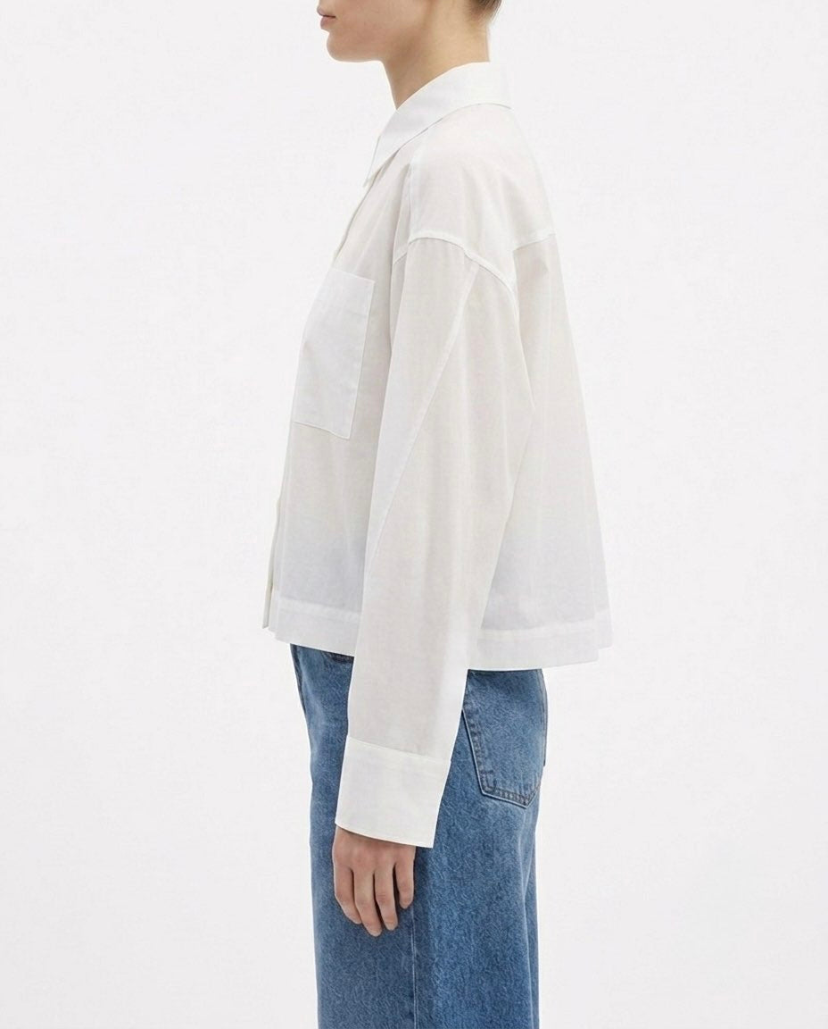 Selected Femme Camicia cropped oversize a righe