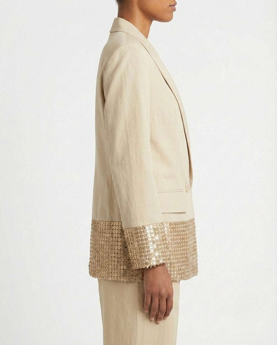 Blazer sartoriale con paillettes
