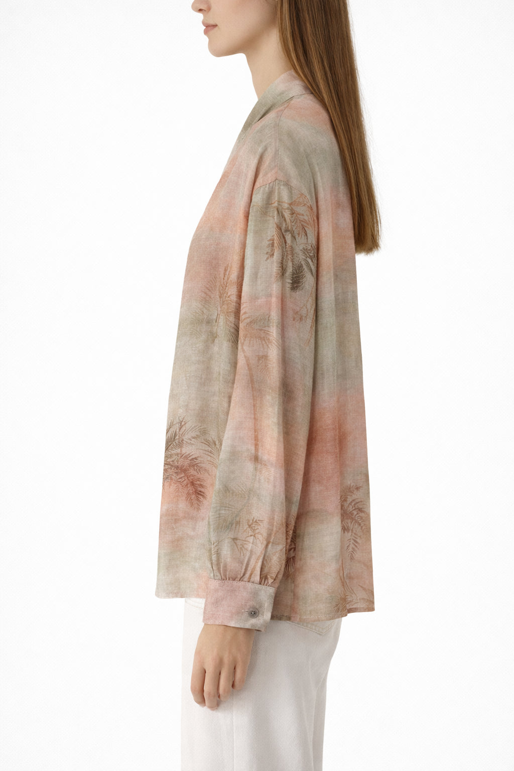 Blusa stampa palme