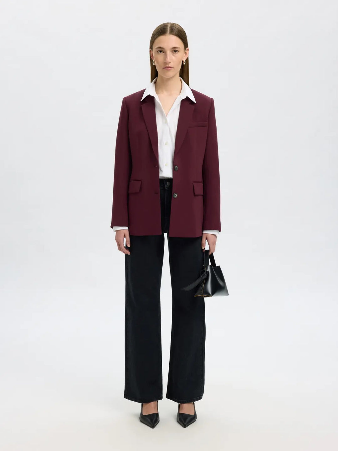 Blazer doppiopetto con tasche a patta