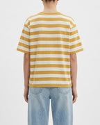T-shirt a righe bordeaux e bianche