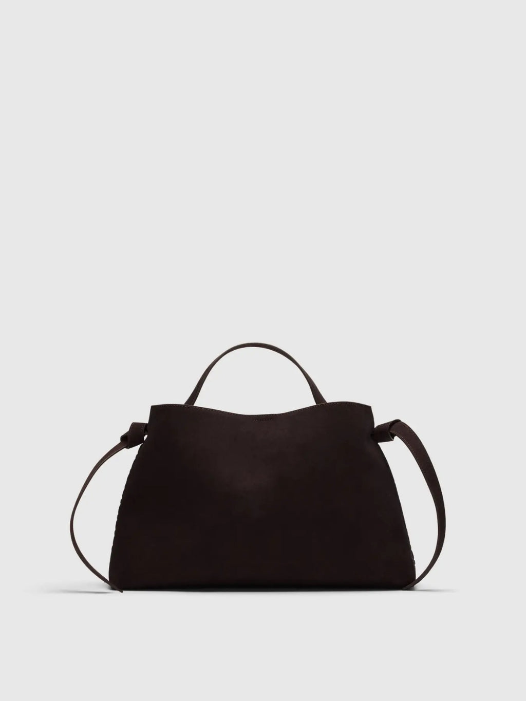 Selected Femme Borsa medium in pelle scamosciata Testa di moro