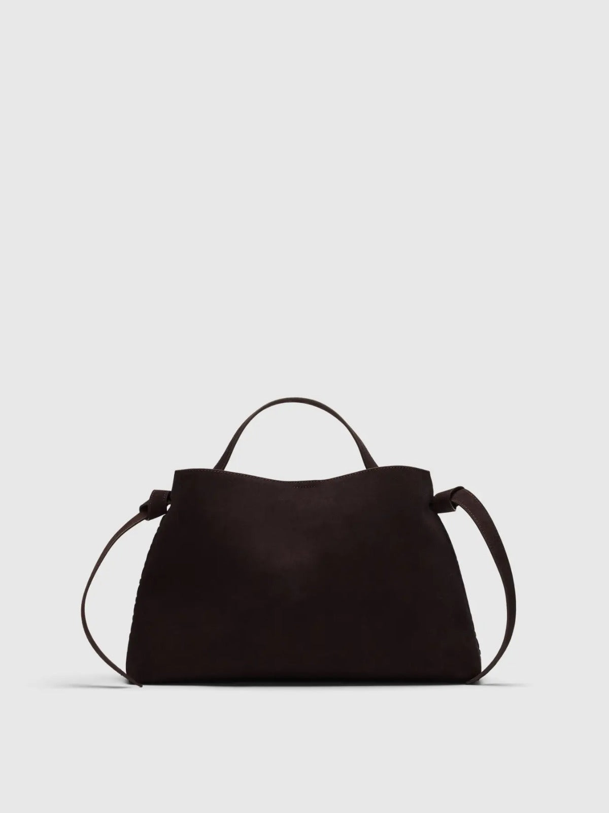 Selected Femme Borsa medium in pelle scamosciata Testa di moro