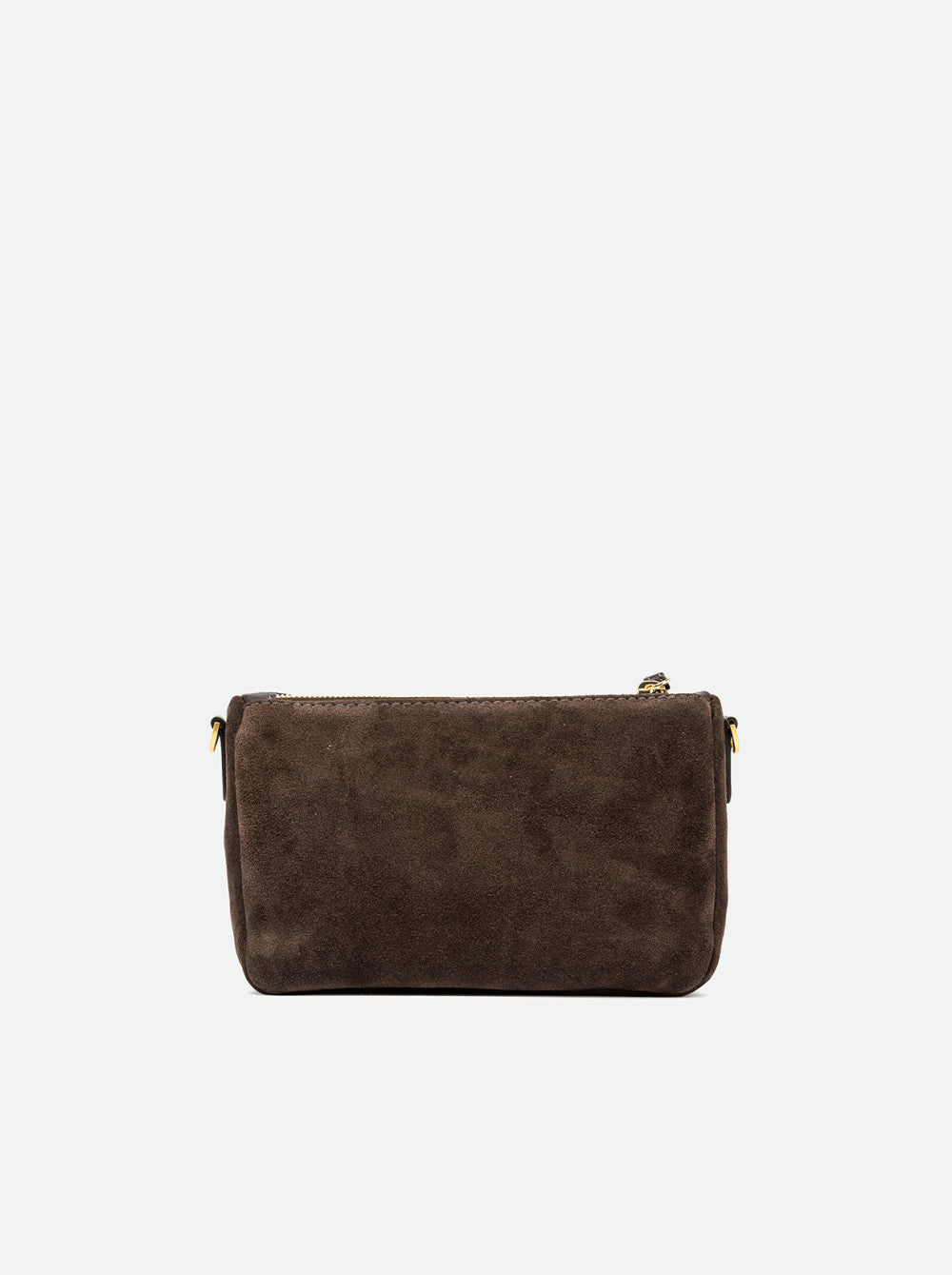 Borsa a Spalla Gianni Chiarini Nora Pouch Piccola in Pelle Scamosciata Moka