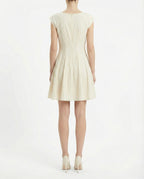 Abito corto in tessuto plissé