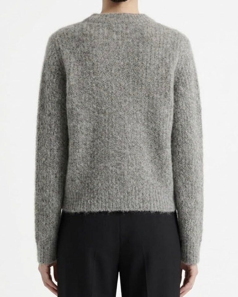 Cardigan Selected Femme in Alpaca RAS con Bottoni Rivestiti