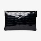 Clutch nera effetto cocco