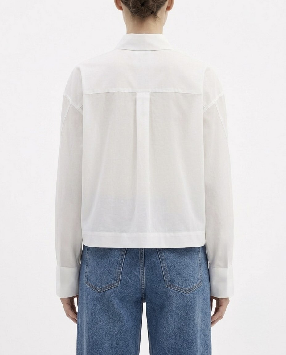Selected Femme Camicia cropped oversize a righe