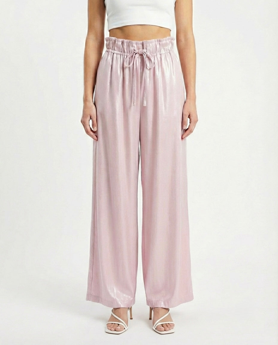 Pantalone palazzo satinato