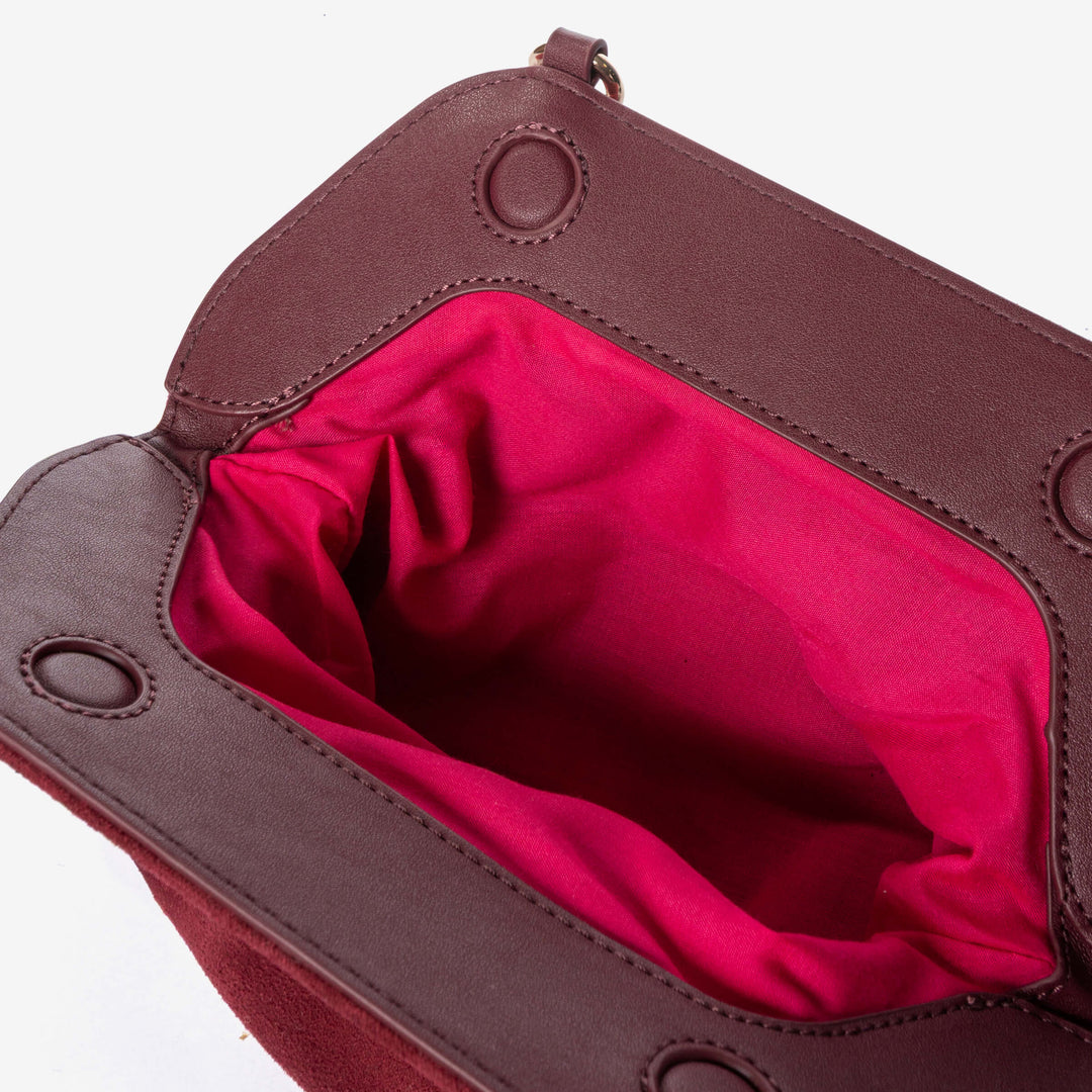 Borsa in suede con tracolla