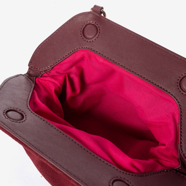 Borsa in suede con tracolla