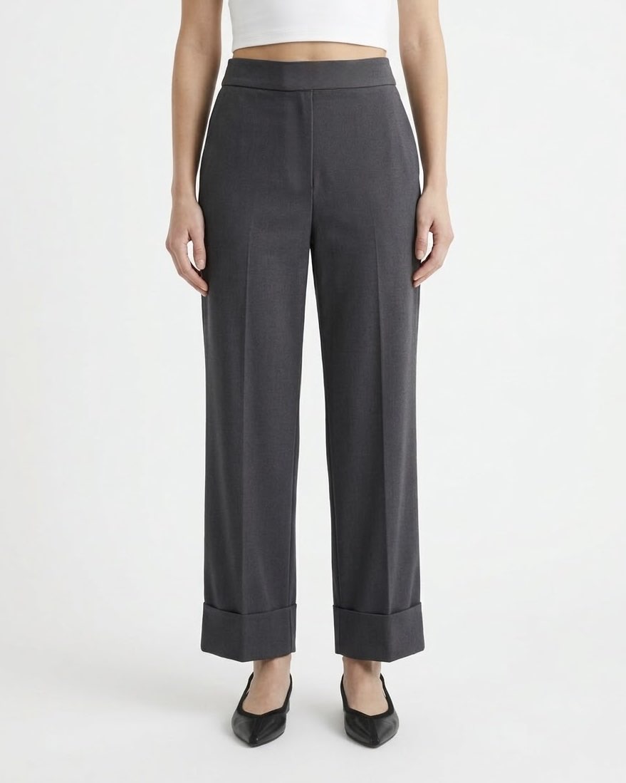 Pantalone H2O Italia Bruciato, Nero, Grigio e Blu con Fondo Risvoltato