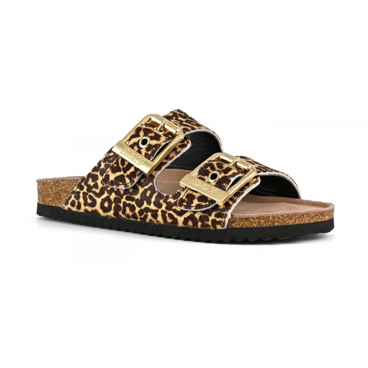 Sandalo doppia fibbia stampa animalier