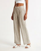 Pantalone palazzo in lino