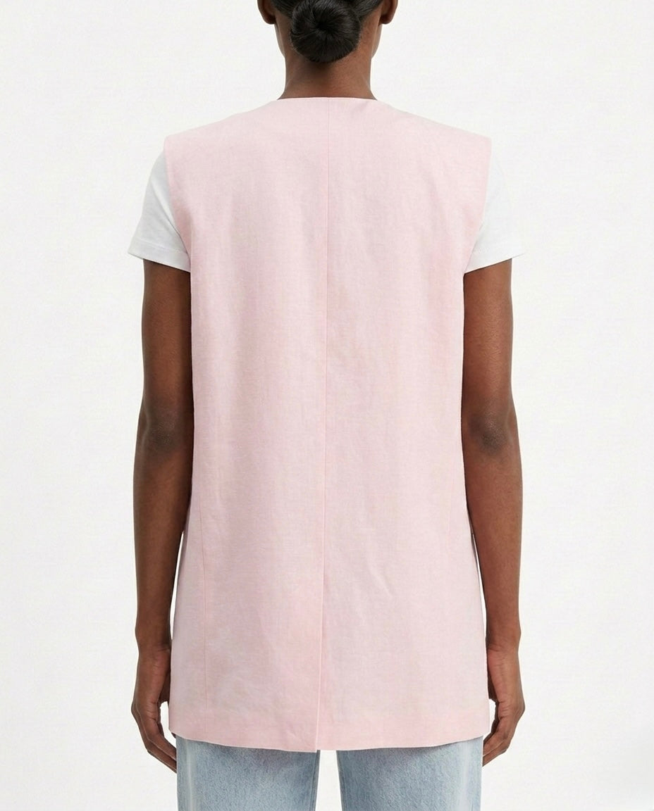 Gilet lungo sartoriale doppiopetto