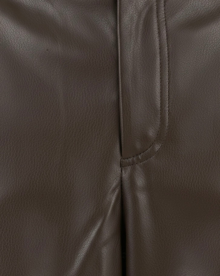 Pantaloni wide leg effetto pelle