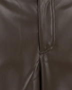 Pantaloni wide leg effetto pelle