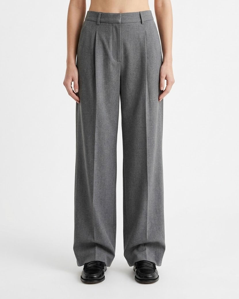 Pantalone Sartoriale Wide Leg Selected Femme in Misto Lana RWS