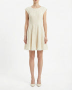 Abito corto in tessuto plissé