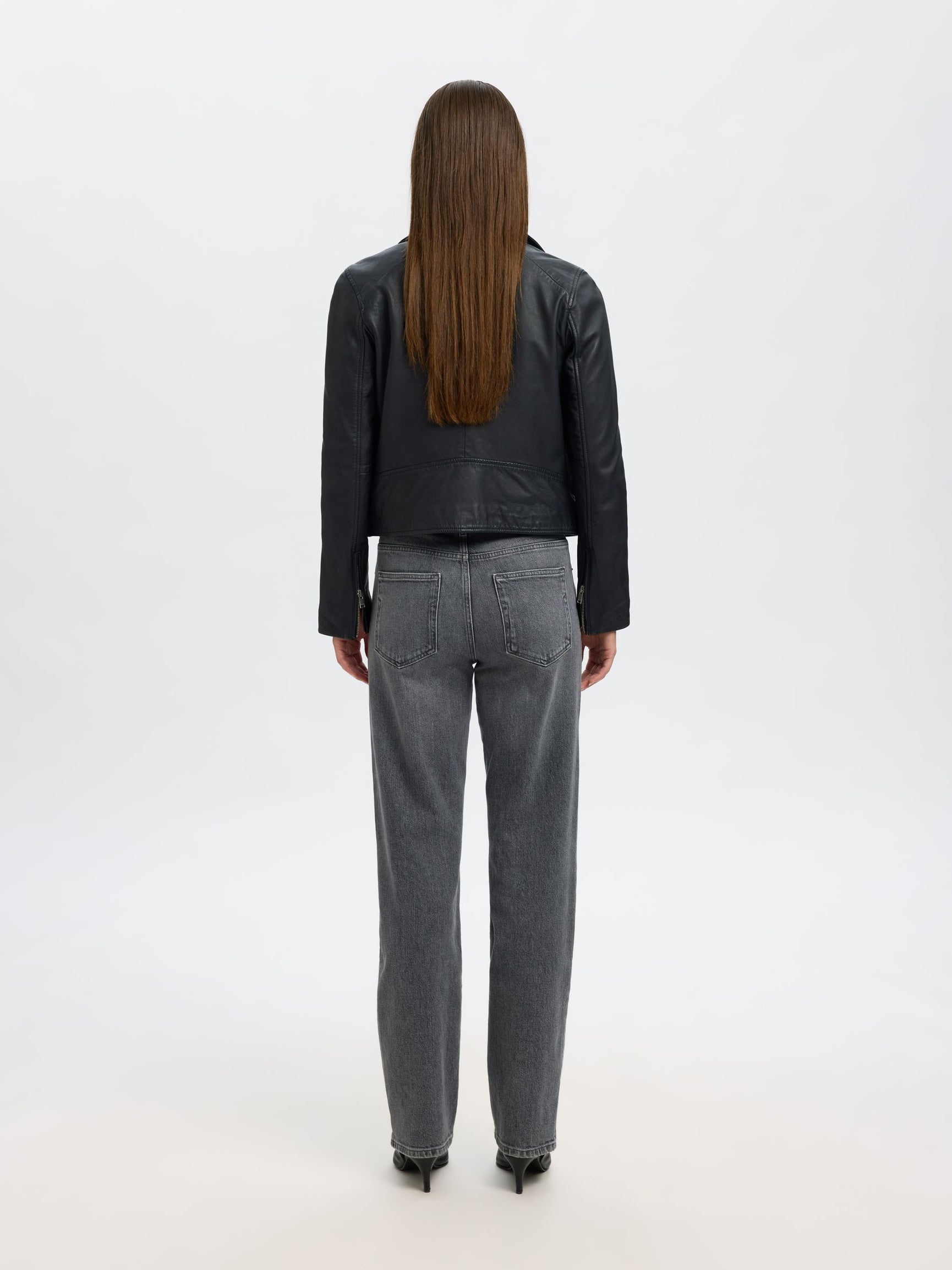 Giacca biker in pelle