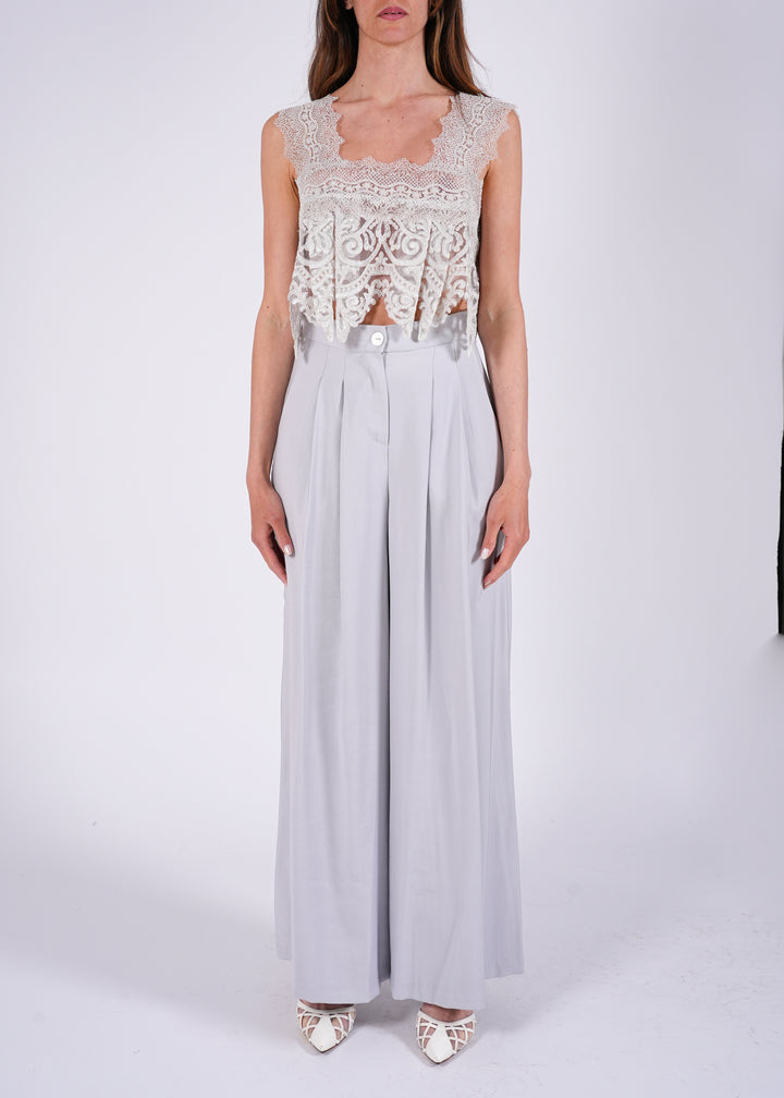 Pantalone palazzo a vita alta