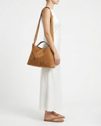 Borsa in pelle scamosciata