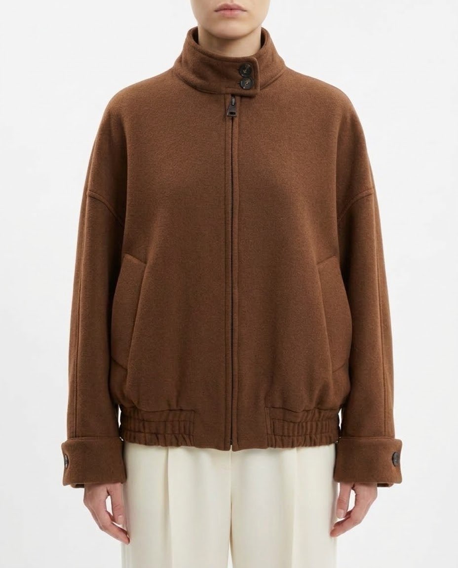 Cappotto Corto H2O Italia Oversize in Misto Lana