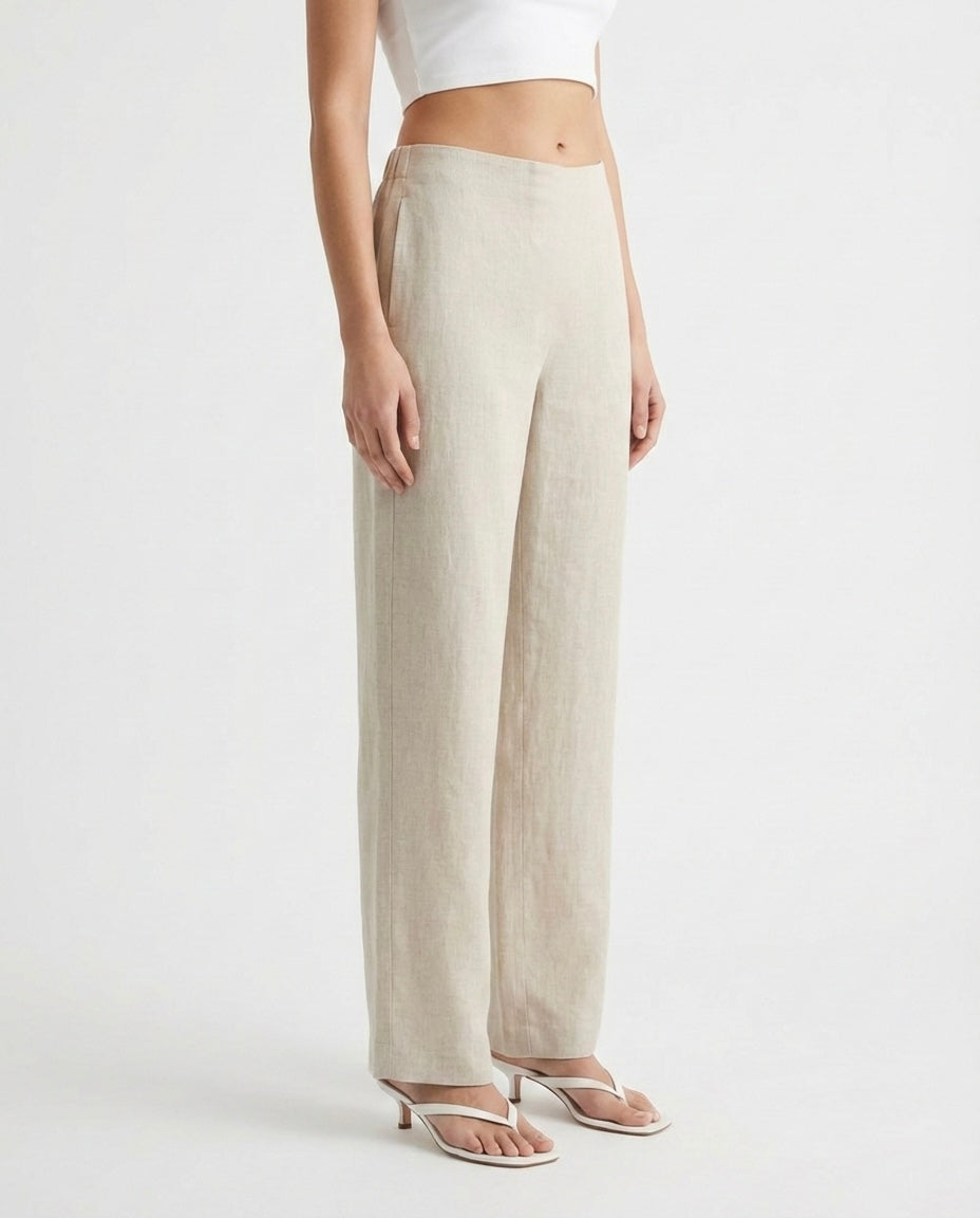 Pantalone palazzo in lino