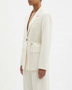 Blazer monopetto con cintura
