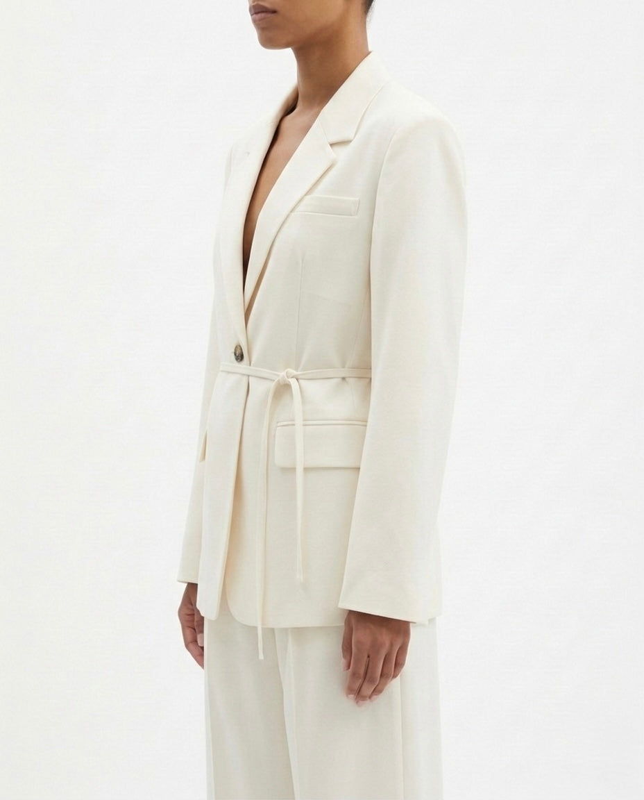 Blazer monopetto con cintura