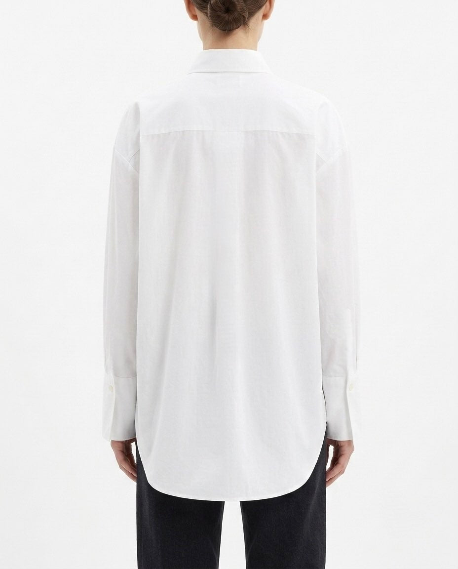 Selected Femme Camicia oversize in cotone biologico Bianco