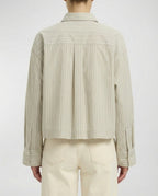 Camicia cropped in cotone