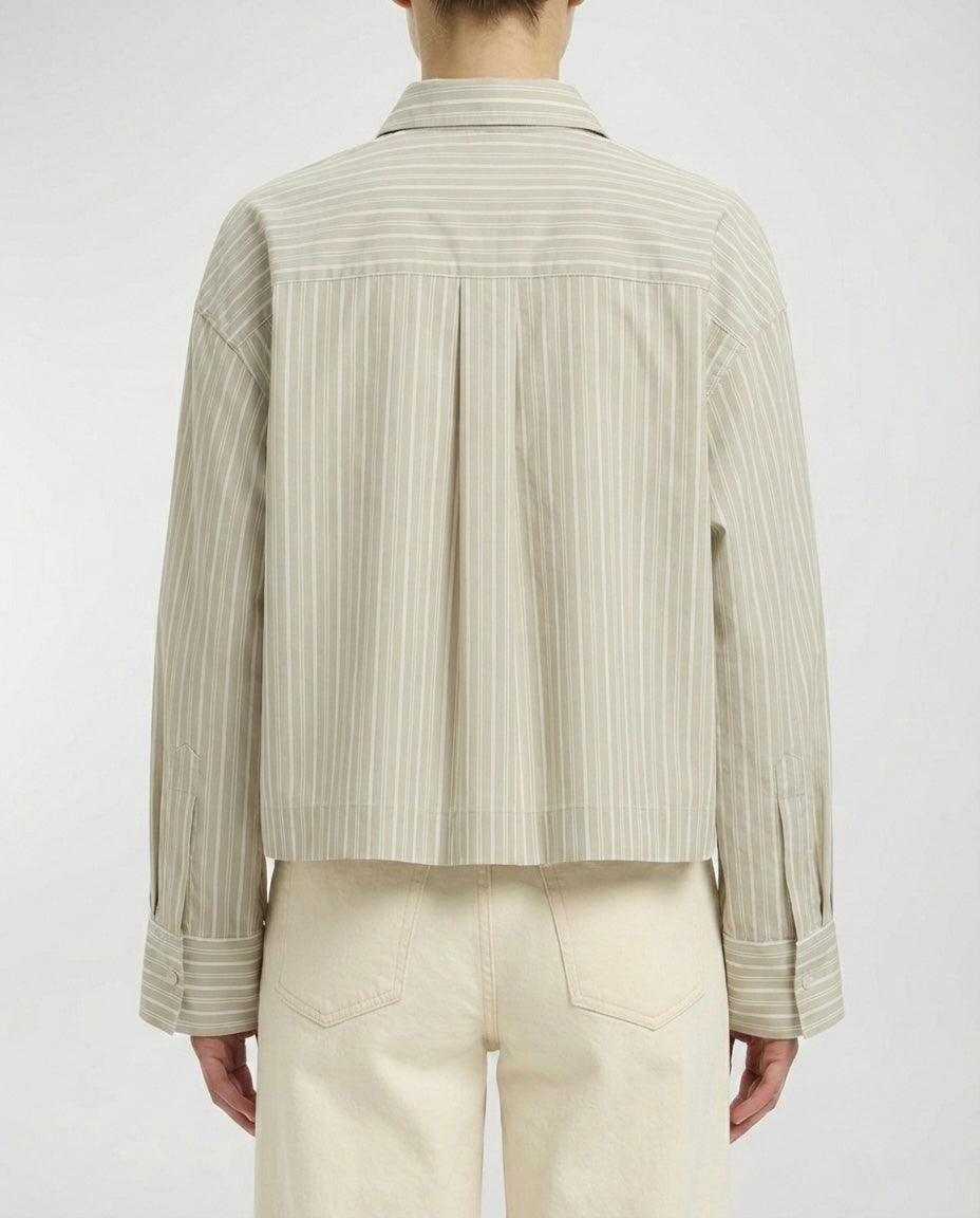 Camicia cropped in cotone