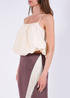 Top corto con spalline sottili