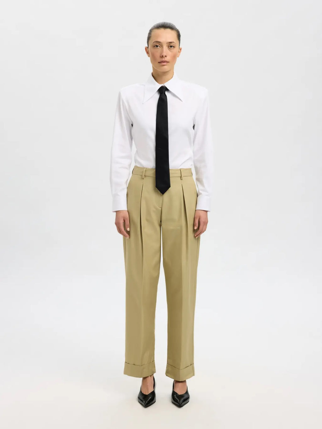 Pantalone a Vita Alta  Pinces