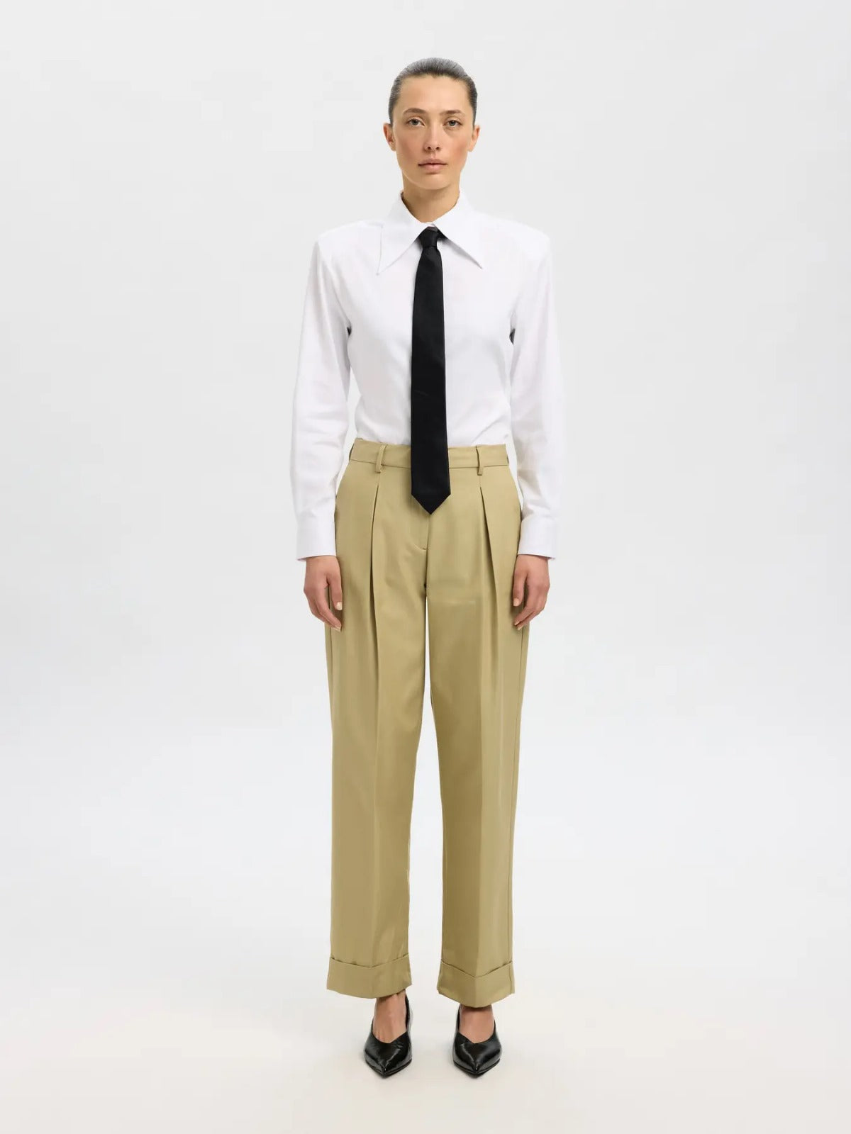 Pantalone a Vita Alta  Pinces