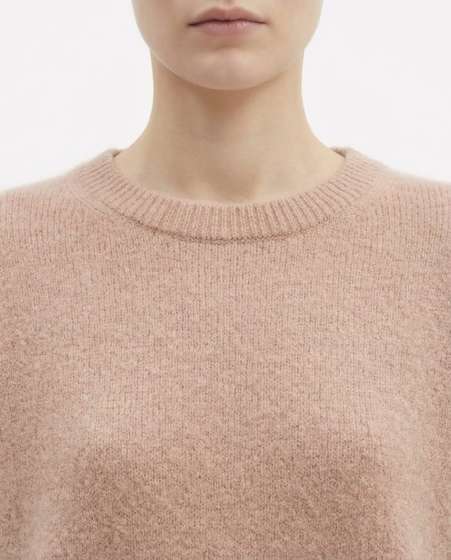 Maglia H2O Italia in Alpaca Peach Mousse, Amarone e Lana con Maniche Corte
