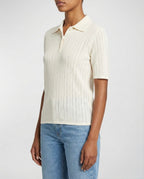Polo in maglia traforata