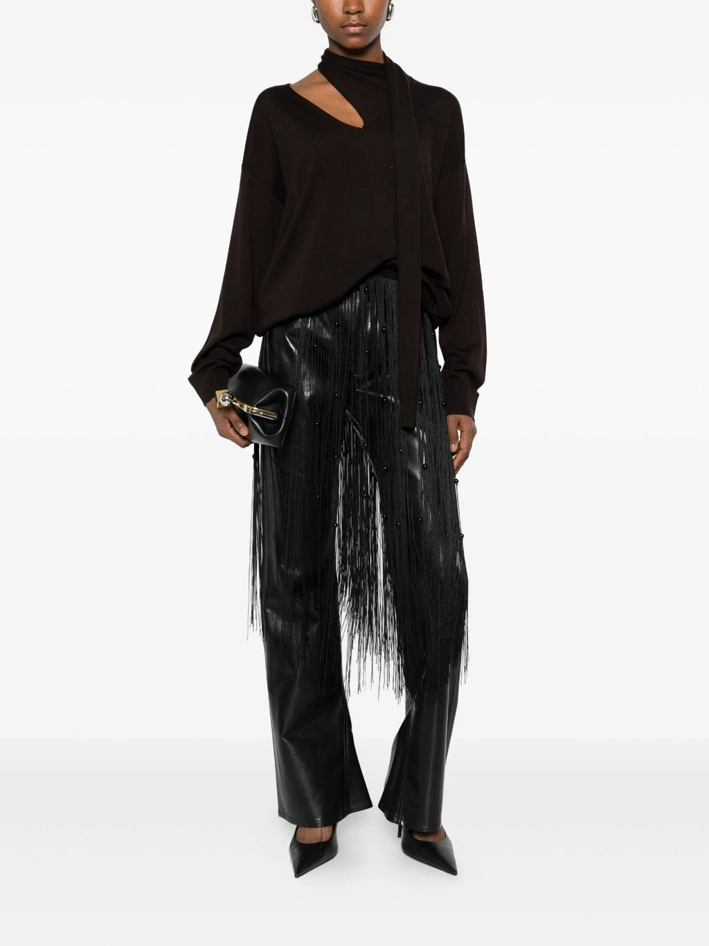 Maglione con dettaglio cut-out sullo scollo