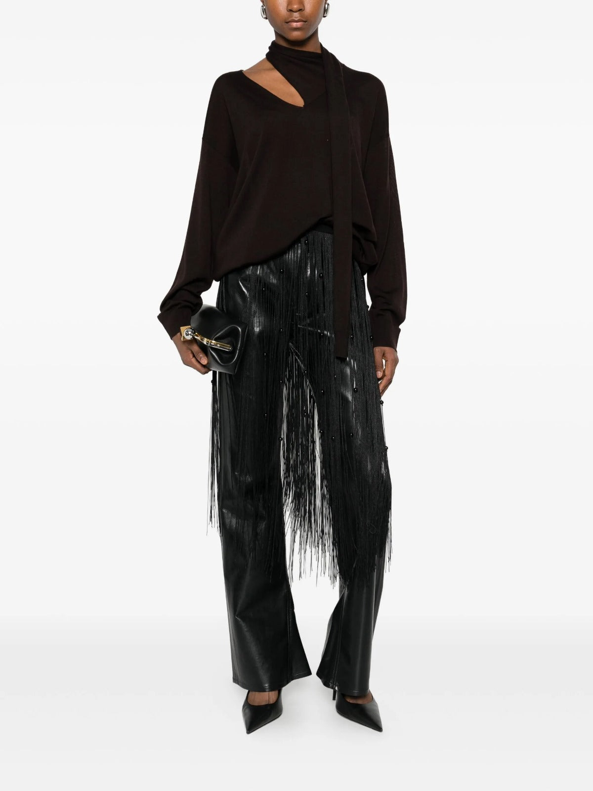 Maglione con dettaglio cut-out sullo scollo