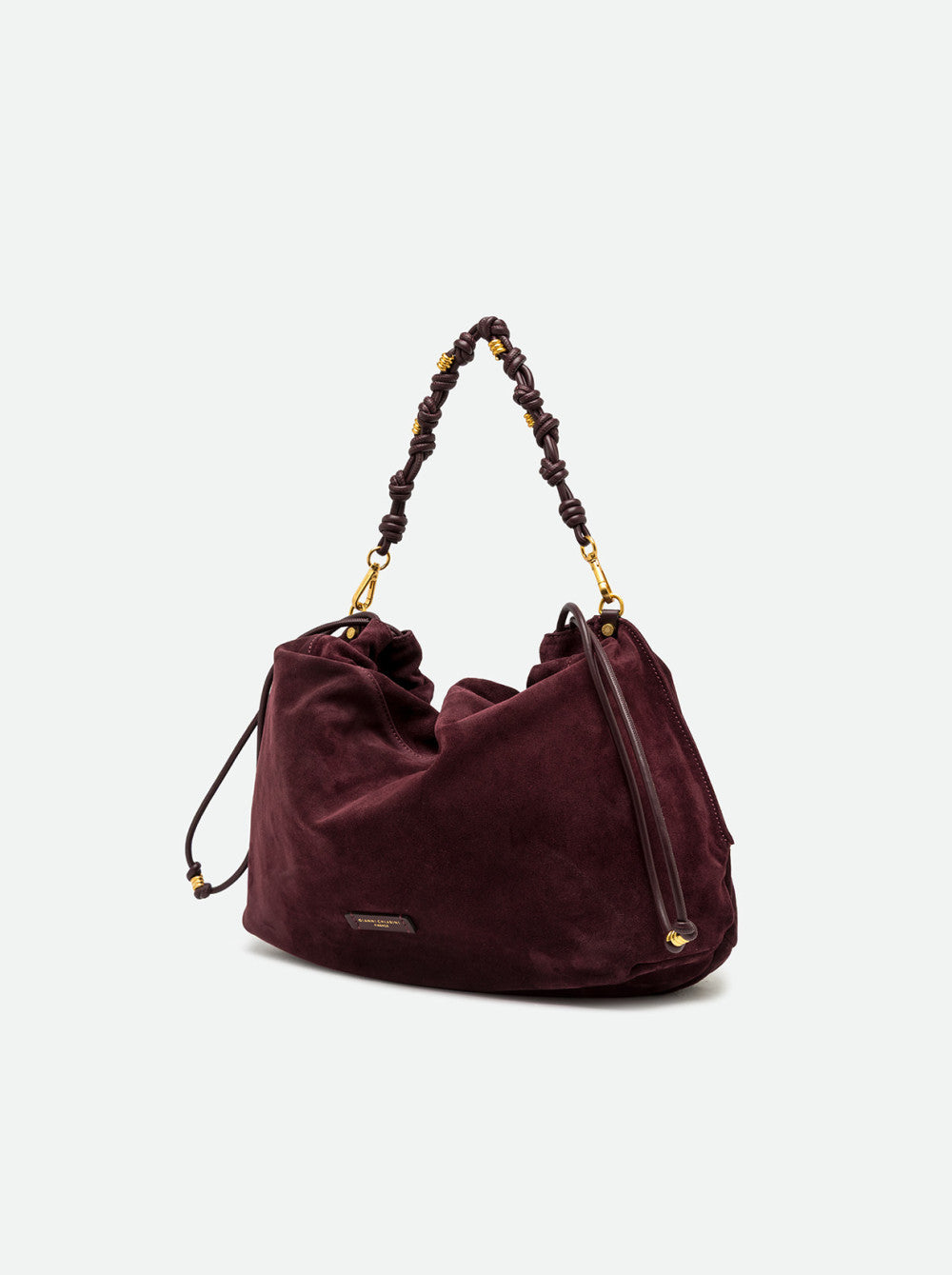 Borsa a Spalla Gianni Chiarini Morgana Grande in Pelle Scamosciata Amarone