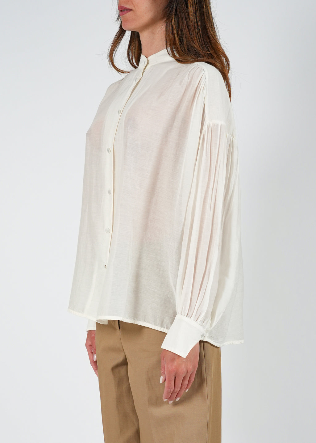 Camicia Bianca con Coulisse e Nappe