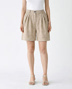 Shorts effetto lino