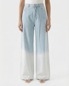 Jeans palazzo sfumato azzurro