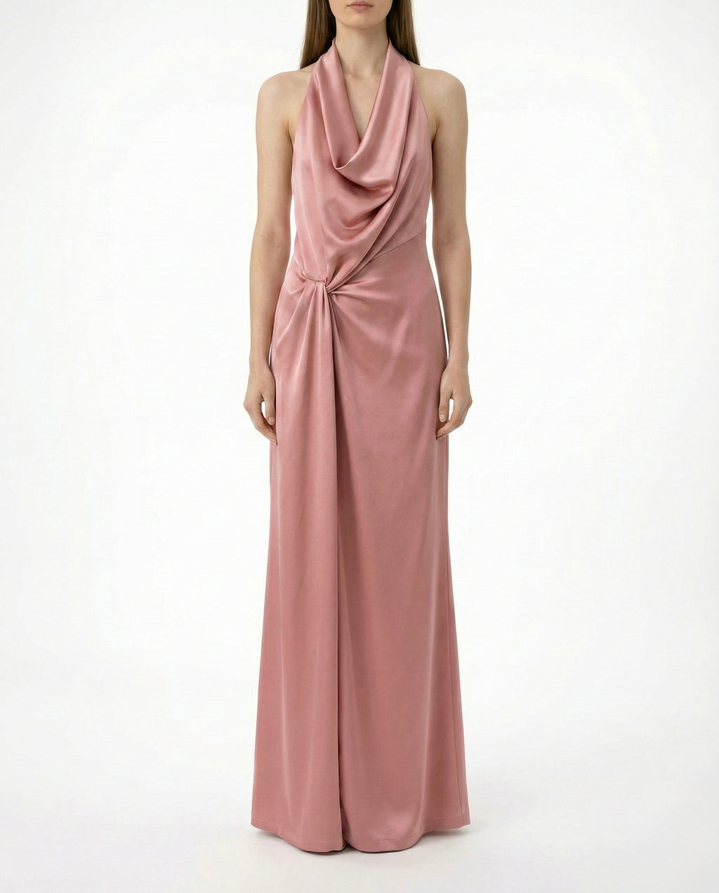 Abito lungo con drappeggio