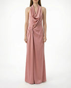 Abito lungo con drappeggio