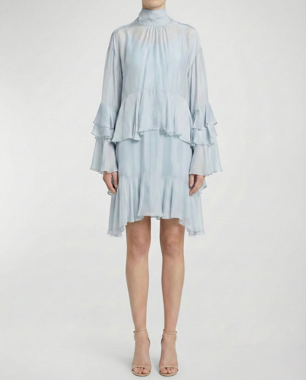 Abito corto con balze