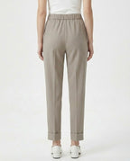 Pantalone dritto con risvolto