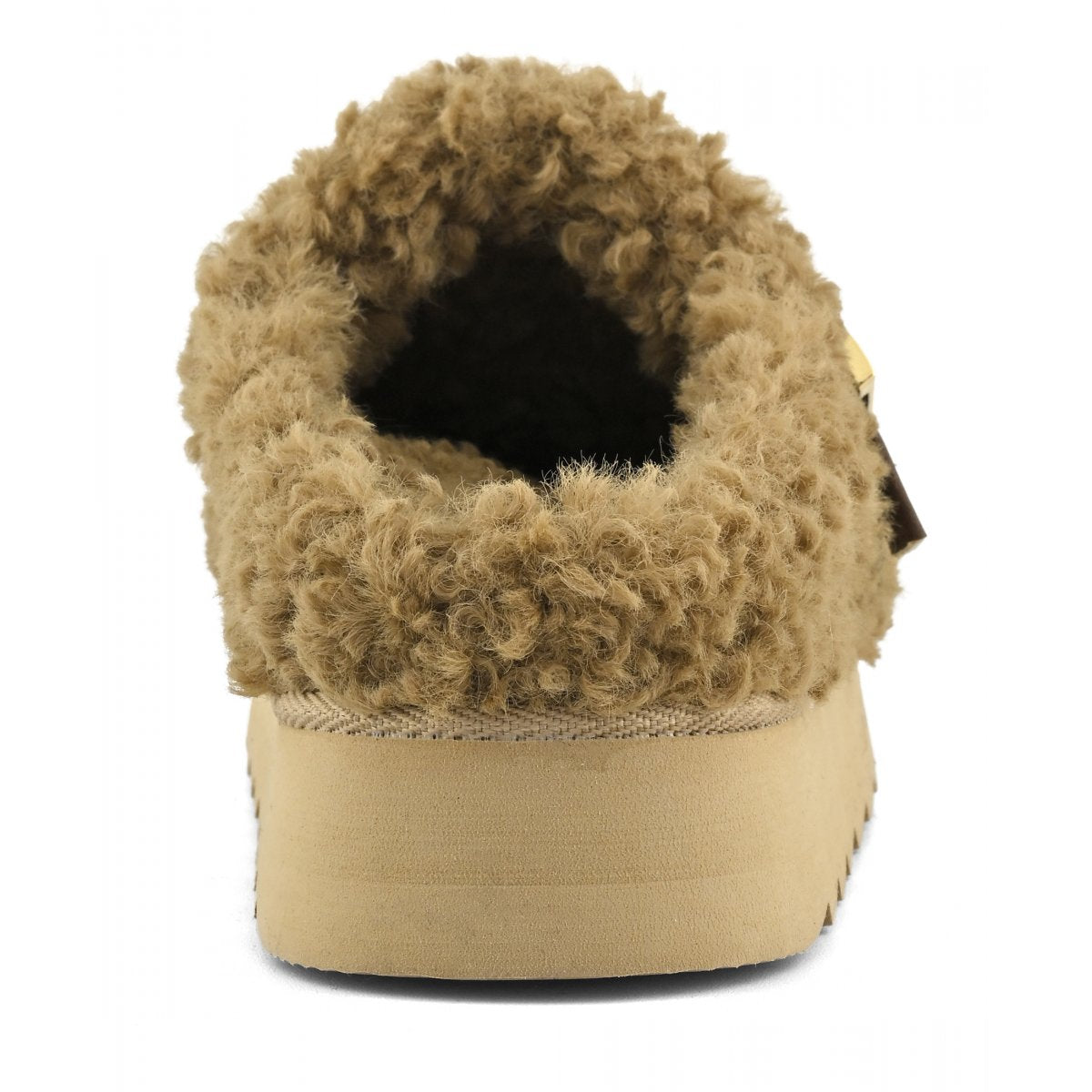 Sabot teddy con maxi fibbia