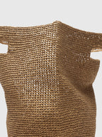 Borsa shopper in paglia intrecciata